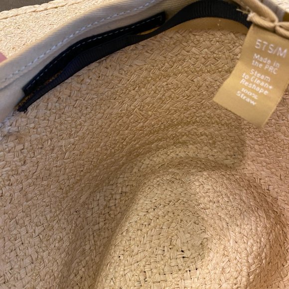 Women’s Gigi Pip - Camila Fedora- Natural straw  with Stripes- SZ: S/M (57) Rare main image 9